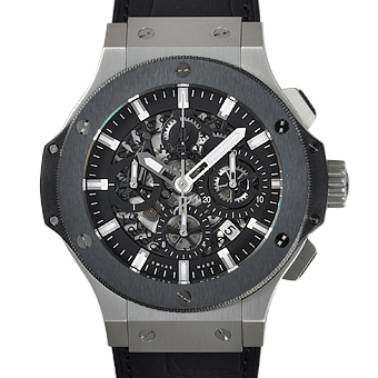 HUBLOT ウブロ ビッグバン コピー 311.SM.1170.GR アエロバン スチールセラミック ブラック クロノグラフETA7750搭載